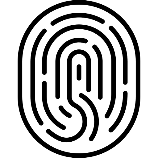 Fingerprint touch id fingerprint biometric identification icon Fingerprint touch id fingerprint biometric identification icon