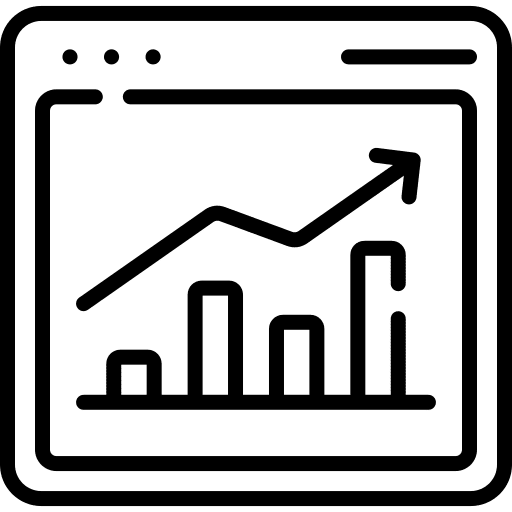 Chart arrow web bar graph icon Chart arrow web bar graph icon