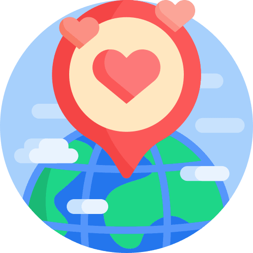 Love ecology maps and location love icon Love ecology maps and location love icon