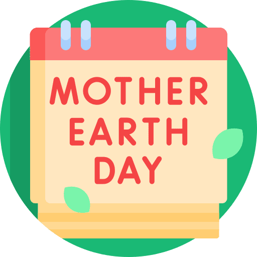 Mother earth day world calendar time and date icon Mother earth day world calendar time and date icon
