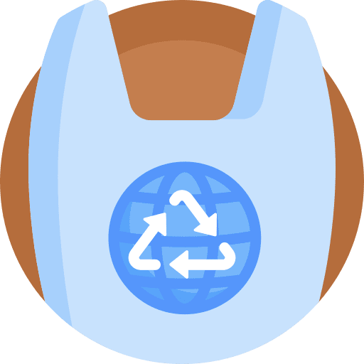 Recycled plastic bag nature recycled plastic bag eco icon Recycled plastic bag nature recycled plastic bag eco icon