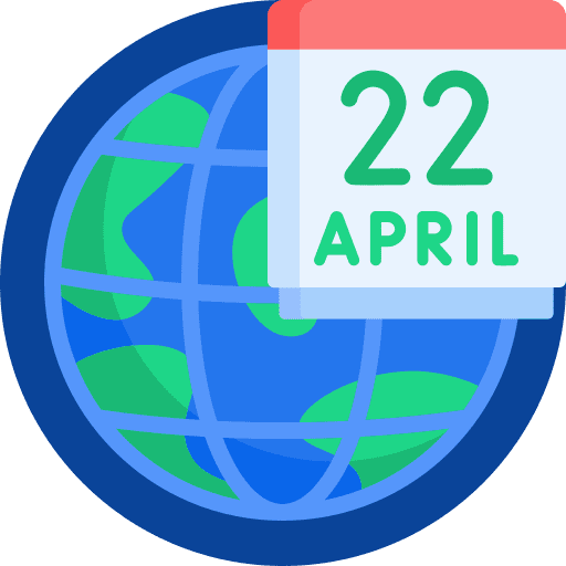 Mother earth day time and date calendar plant icon Mother earth day time and date calendar plant icon