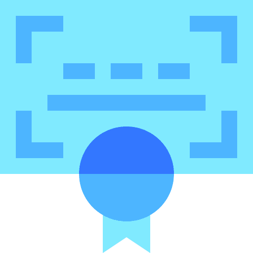 Certificate files and folders credential patent icon