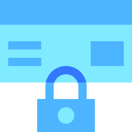 Credit card lock business and finance payment method icon