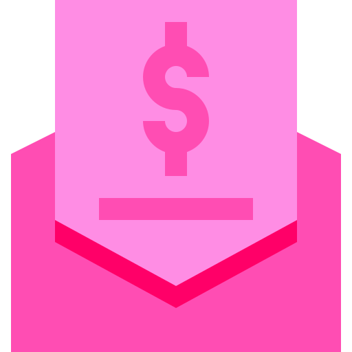 Mail invoice cash dollar bill icon Mail invoice cash dollar bill icon