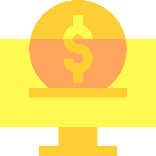 Digital money business and finance earnings computer icon Digital money business and finance earnings computer icon