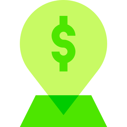 Location finance banknote maps and location icon Location finance banknote maps and location icon
