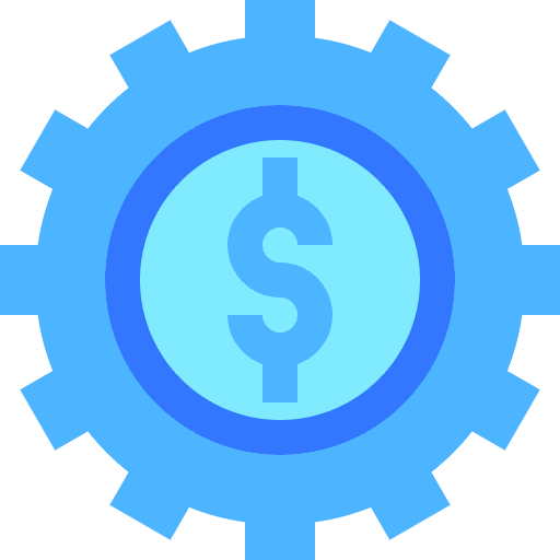 Settings strategy money finance icon Settings strategy money finance icon