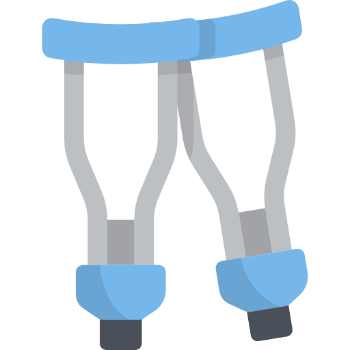 Crutches health tools and utensils crutch icon Crutches health tools and utensils crutch icon