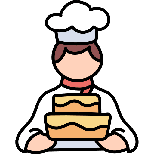 Baker cook bakery profession icon