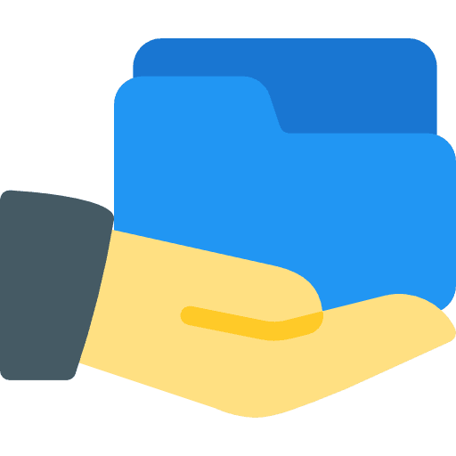 Folder storage files and folders office material icon Folder storage files and folders office material icon