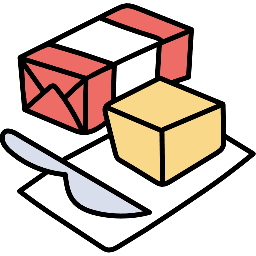 Butter ingredient food knife icon