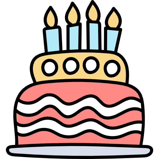 Cake flames cake birthday icon