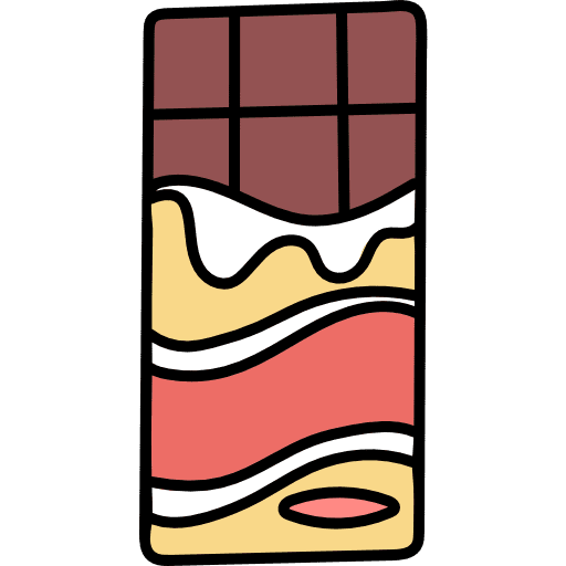 Chocolate snack dessert bar icon