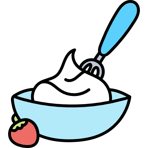 Cream bakery food and restaurant cream icon