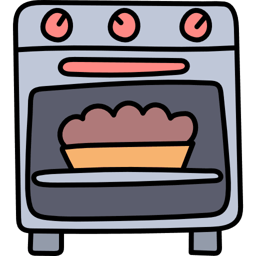 Oven electric device furniture and household heating icon