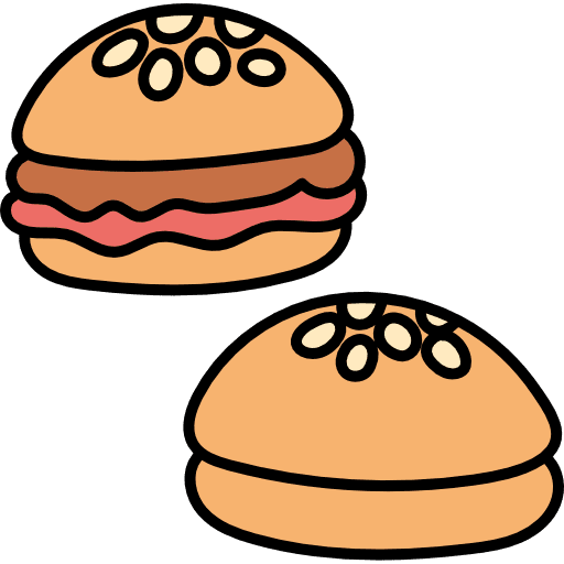 Bun food bakery burger icon