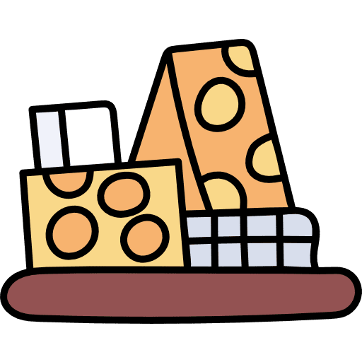 Cheese food and restaurant gourmet milky icon