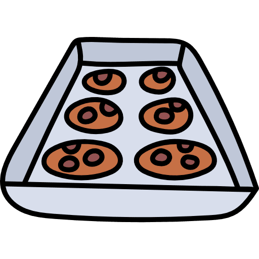 Cookies baked tray food and restaurant icon
