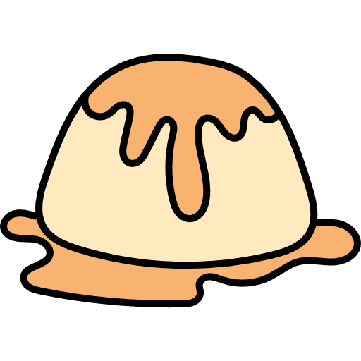 Creme caramel dessert sweet creme caramel icon