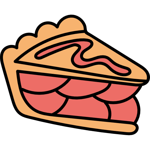 Pie sweet food and restaurant pie icon