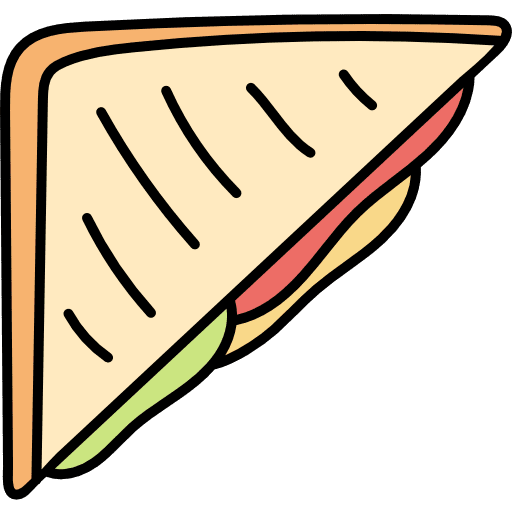 Sandwich food and restaurant meal lunch icon