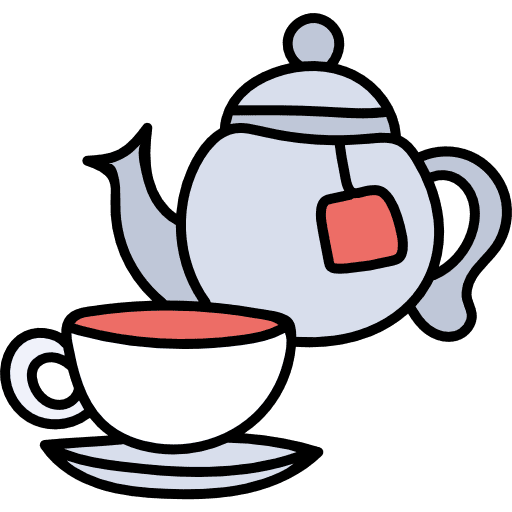 Tea teapot food and restaurant kitchen icon