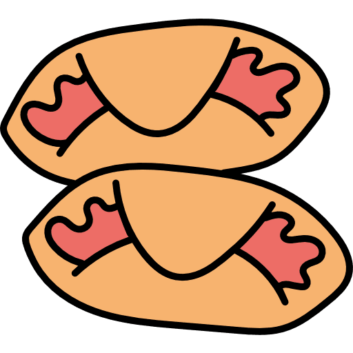 Kolache dessert food and restaurant bakery icon