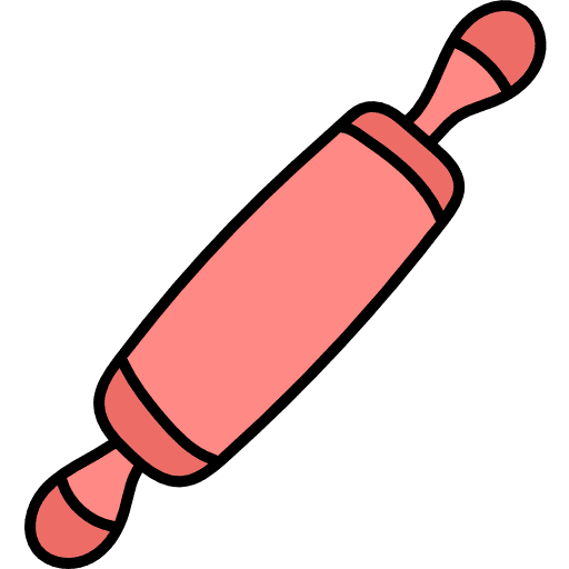 Roller tool food and restaurant kitchenware icon