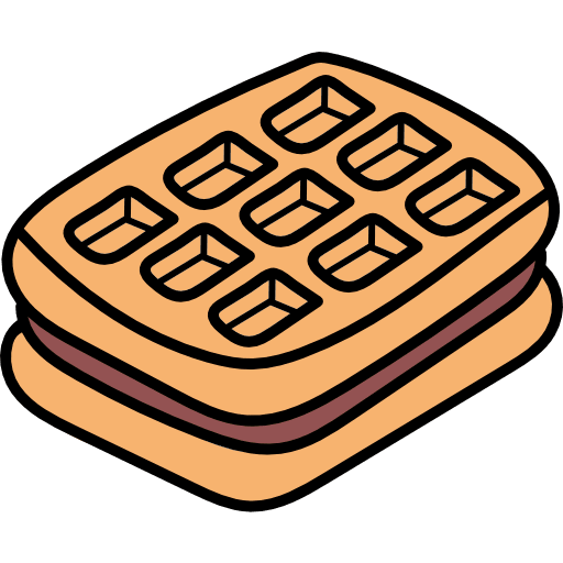 Waffle waffle food and restaurant syrup icon