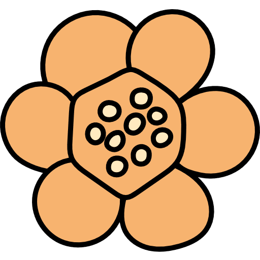 Bread meal toast flower icon
