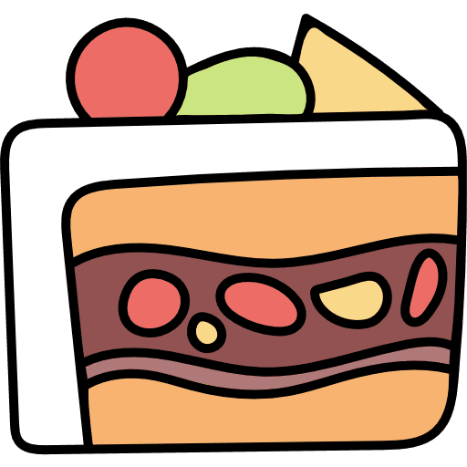 Cake cream dessert bakery icon