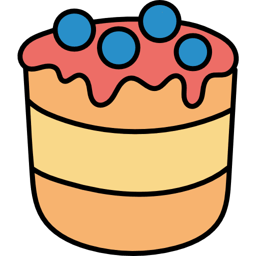 Cake sweet bakery dessert icon