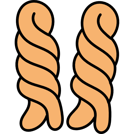 Pastry breakfast braid food icon