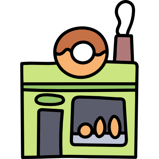Bakery store business building icon