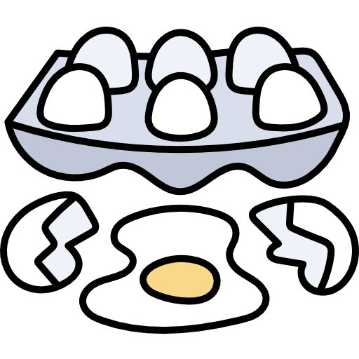 Eggs cook organic cooking icon