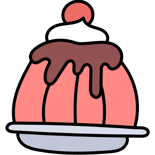 Pudding food and restaurant food sweet icon