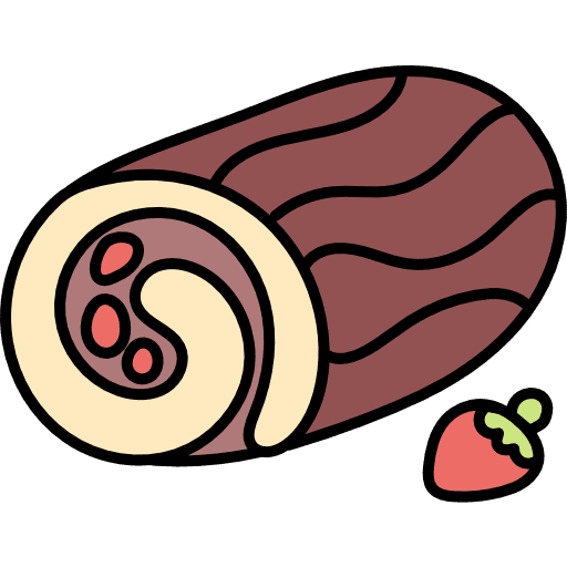 Roll cake food baker food and restaurant icon
