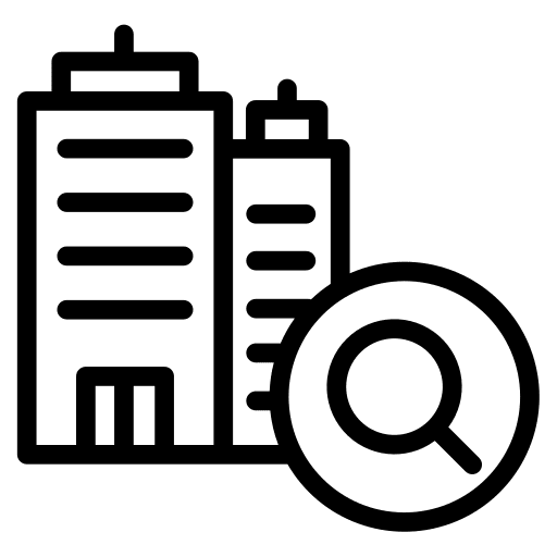 Booking book buildings searcher icon