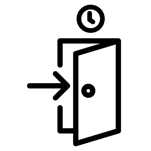 Check in vacations open door entrance icon