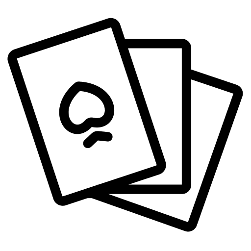 Deck card gaming cards icon
