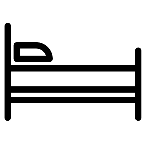 Single bed furniture and household bed single icon