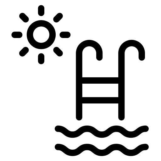 Swimming pool water hobbies and free time water drop icon