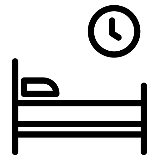 Bedroom hotel clock holidays icon