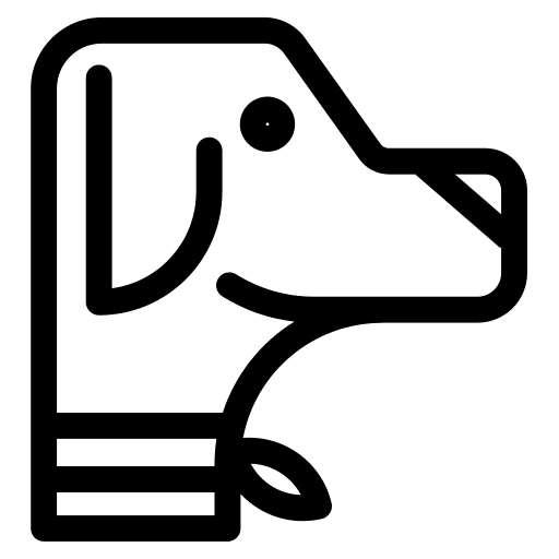 Dog mammal avatar side view icon