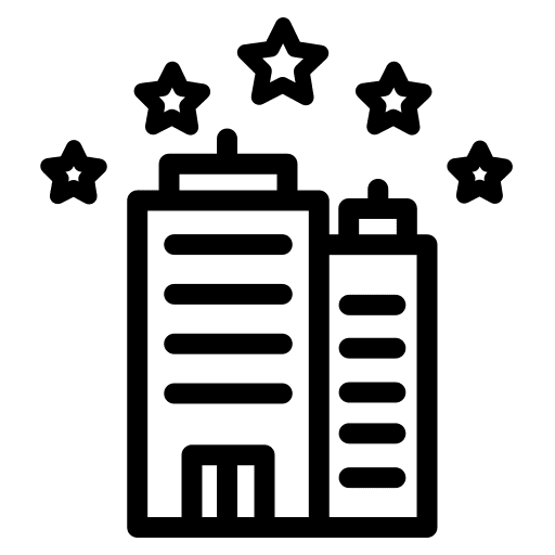 Hotel skyscraper architecture quality icon