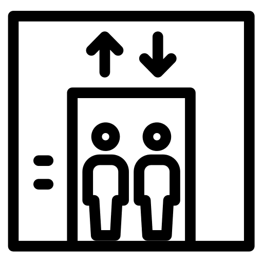 Lift transportation real estate arrow up icon