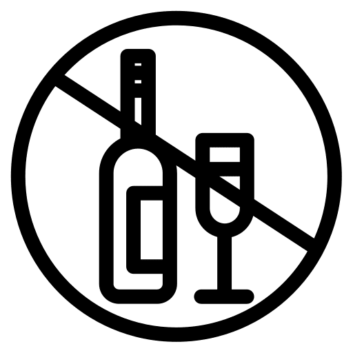 No alcohol cancel drink alcoholic icon