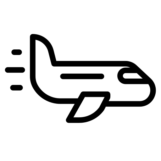 Plane speed airplane flying fast icon
