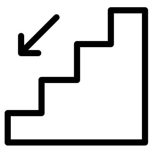 Stairs signal up arrow signs icon